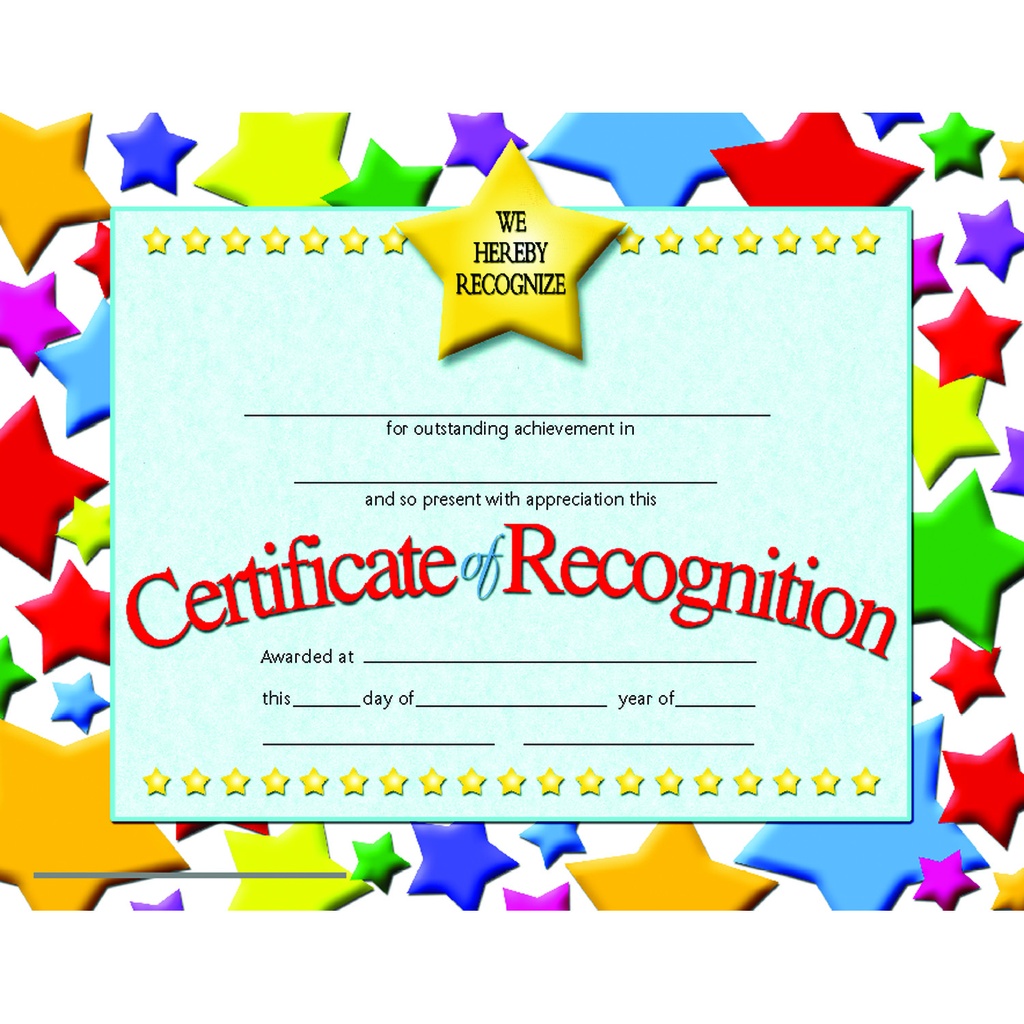 Certificate of Recognition Pack of 30