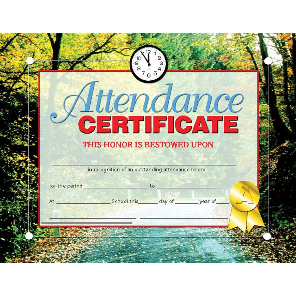 Attendance Certificates Pack of 30