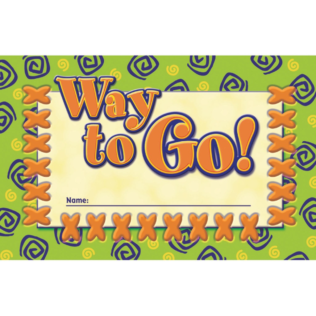 Way to Go! Punch Cards Pack of 36