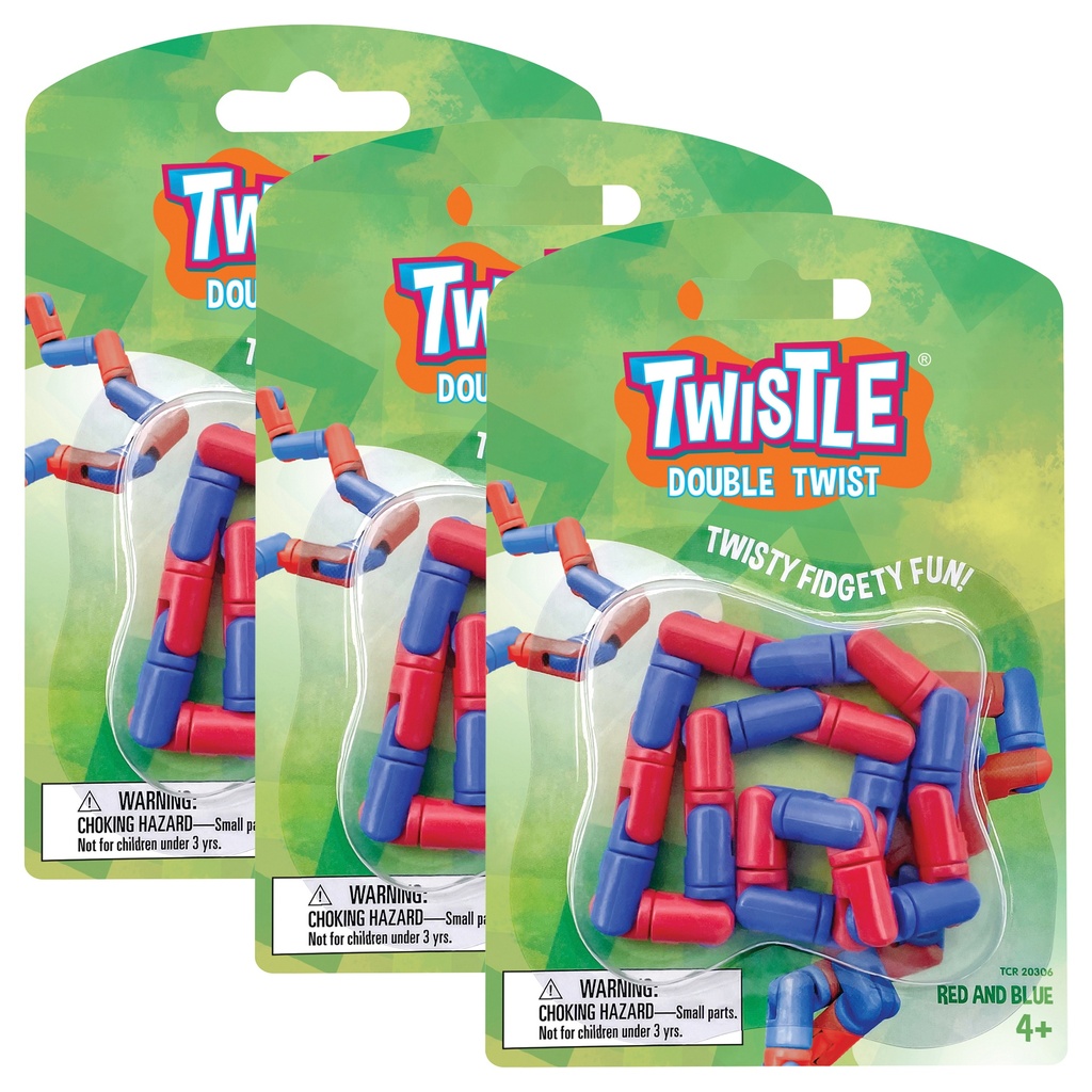 Red & Blue Twistle Double Twist Pack of 3