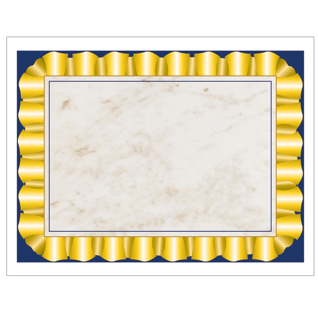 Gold Ribbon Border Paper Pack of 50