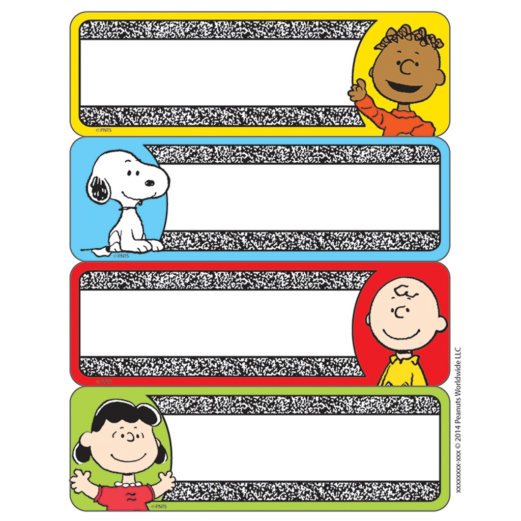 Peanuts® Composition Label Stickers