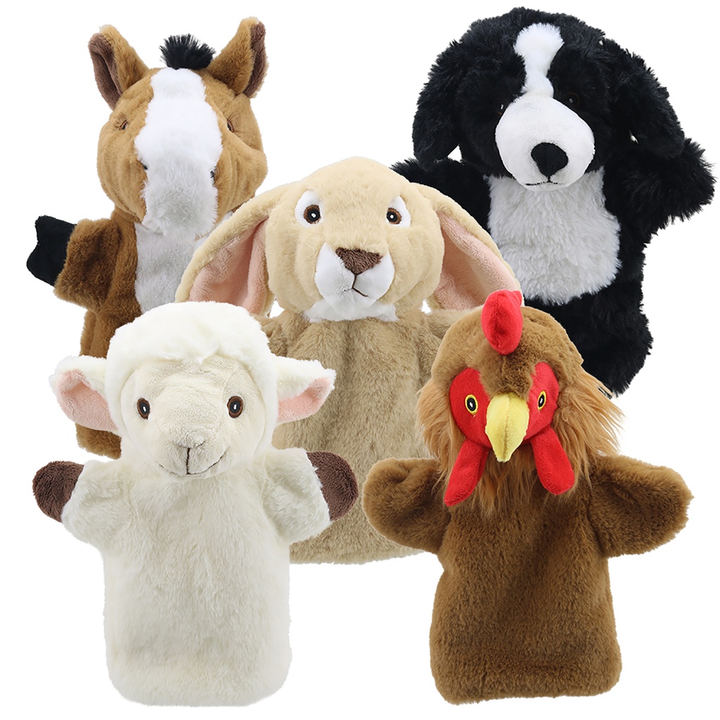 Farm Animal Puppet Buddies Set of 5