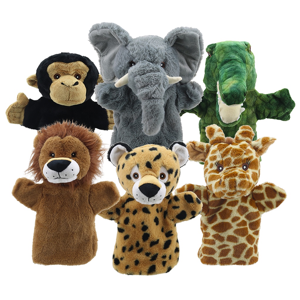 African Animal Puppet Buddies Set of 6