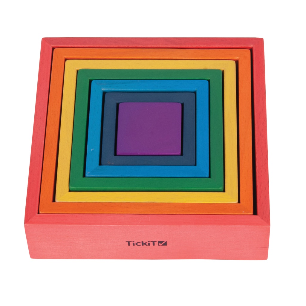 Wooden Rainbow Architect Squares Set of 7