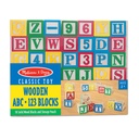 Wooden ABC/123 Block Set 50 Pieces