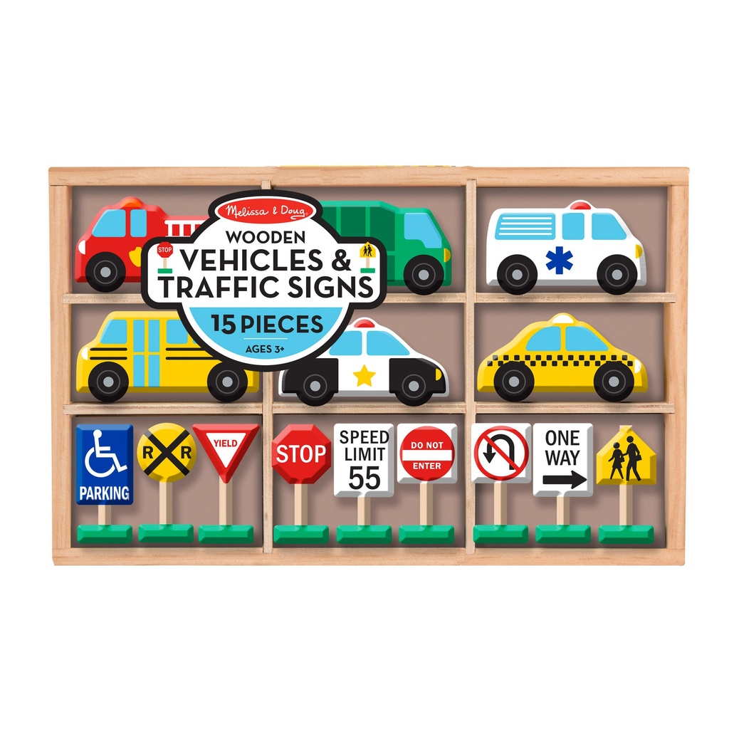 Wooden Vehicles and Traffic Signs