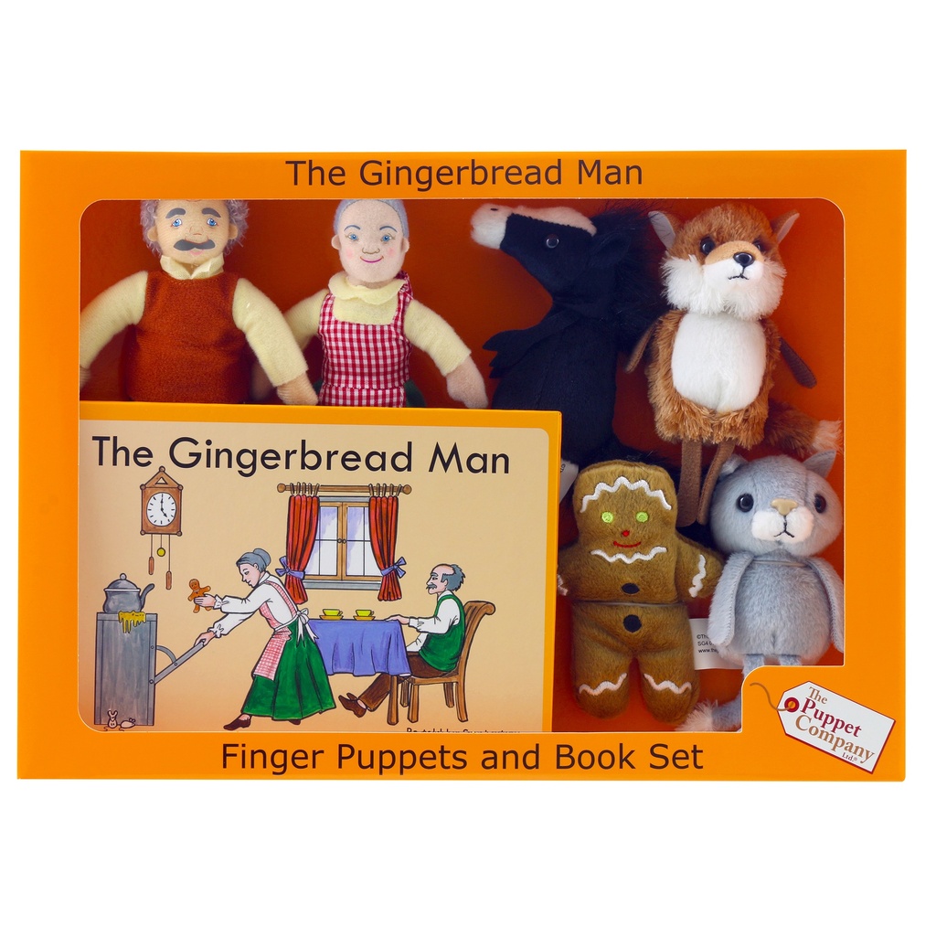 The Gingerbread Boy Finger Puppets and Book Set