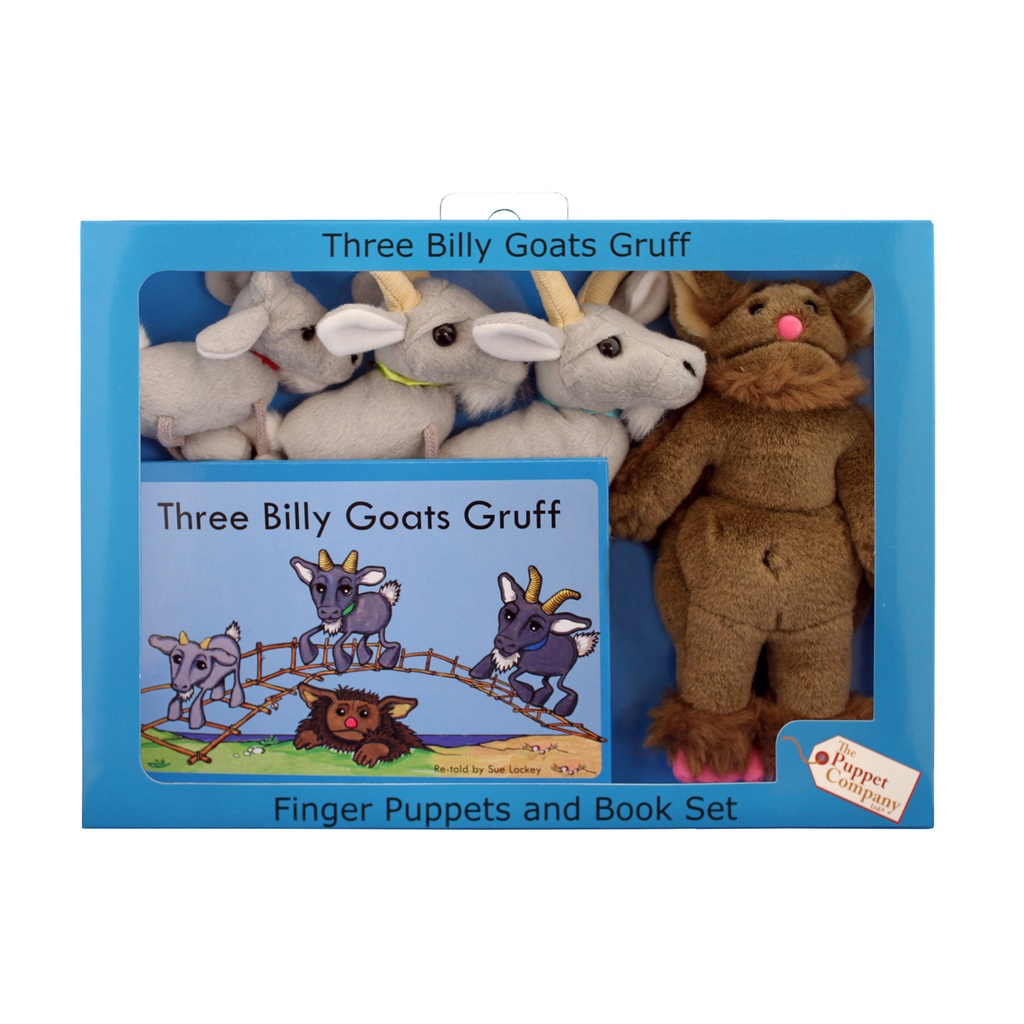 The Three Billy Goats Gruff Finger Puppets and Book Set