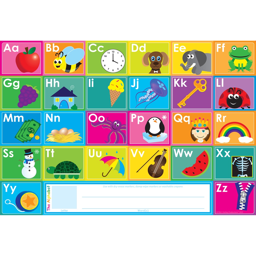 ABC's 13" x 19" Learning Placemat Pack of 10