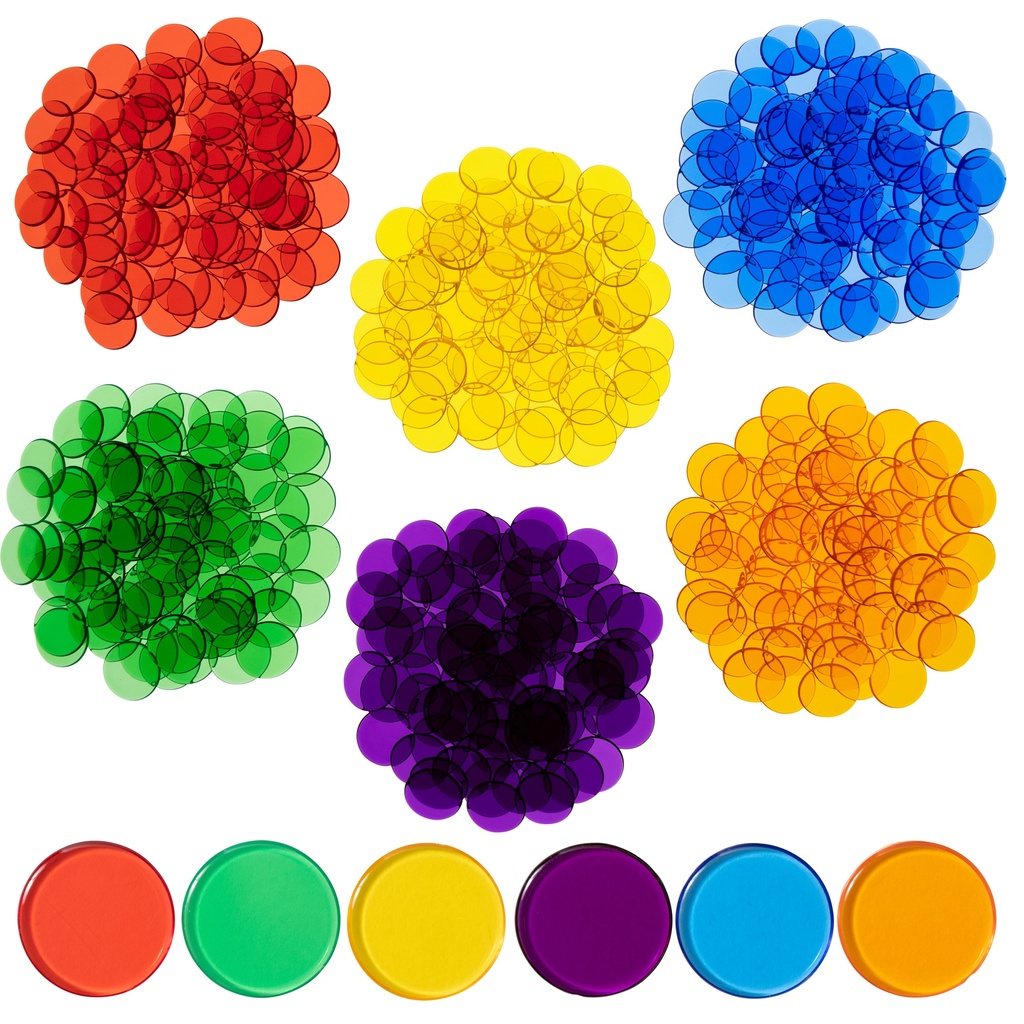 Assorted Transparent Counters Set of 500