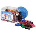 Transparent Large Buttons Mini Jar 0.6 Pound