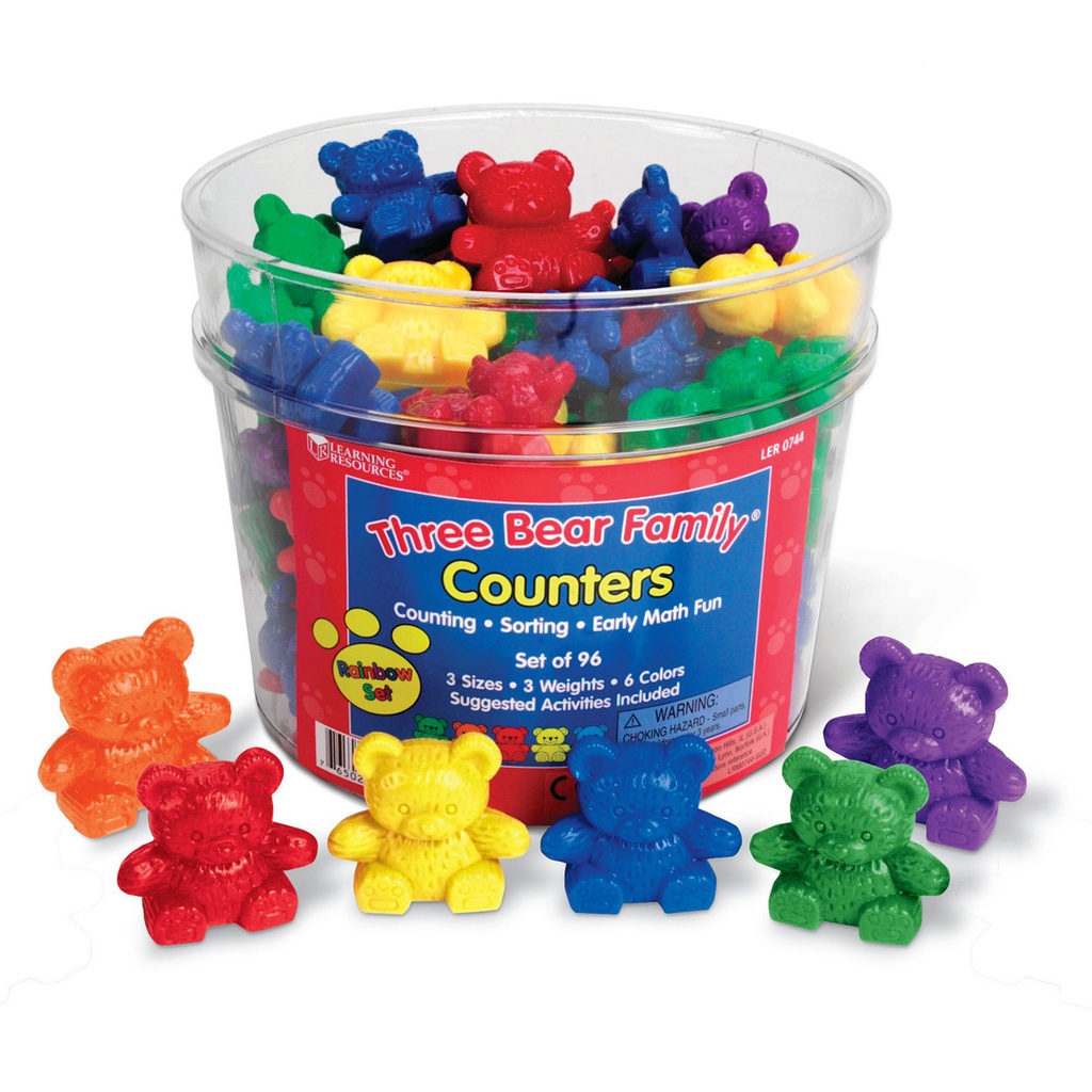 Three Bear Family® Rainbow™ Counters Set of 96