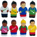 All Star Kids Multicultural Children Figurines Set of 8