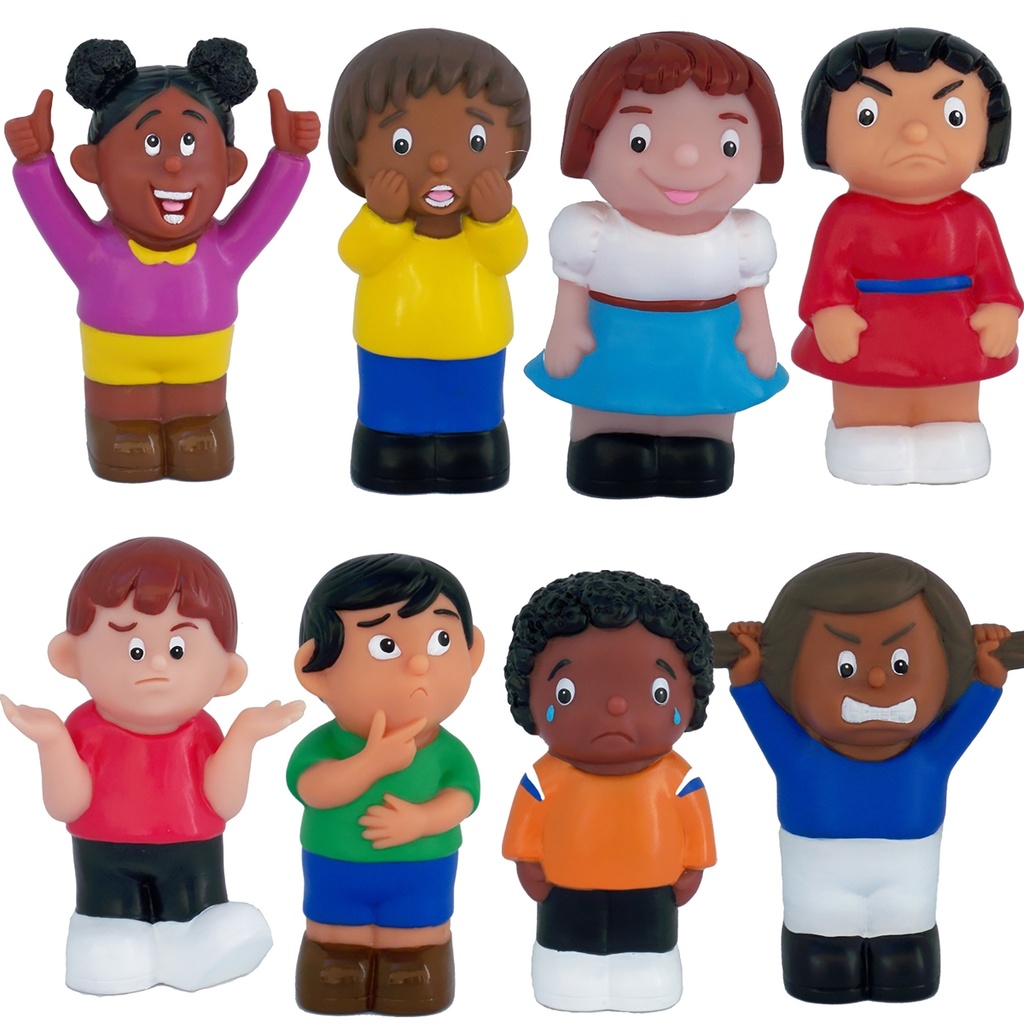 Multicultural 5.5" Friends with Feelings Figurines Set of 8