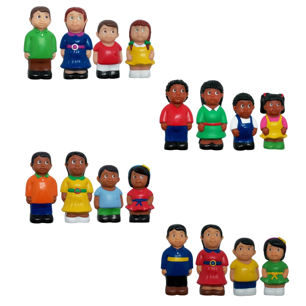 Ethnic Family Figures Set of 16