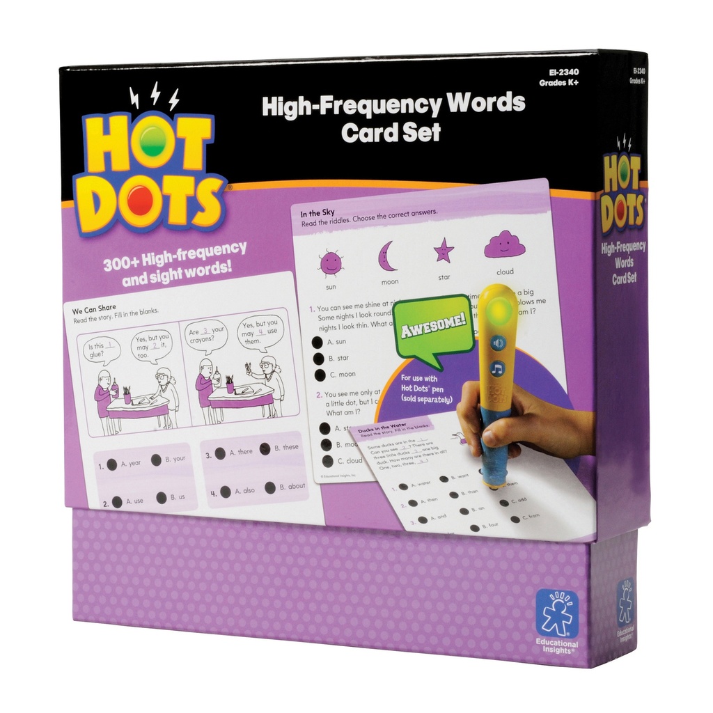 Hot Dots® High-Frequency Words Card Sets Grades K+