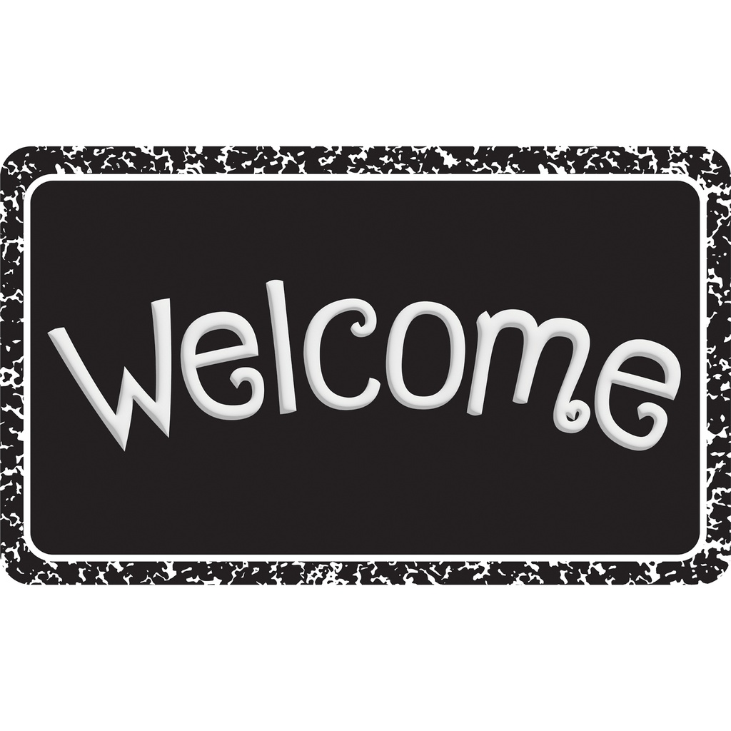 Black Composition Welcome Mat 18" x 30"