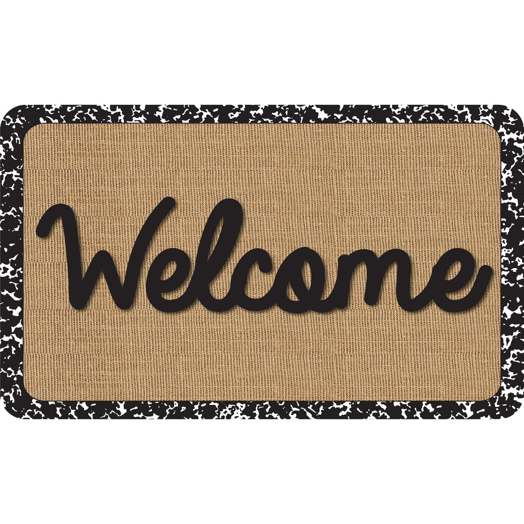 Burlap Composition Welcome Mat 18" x 30"