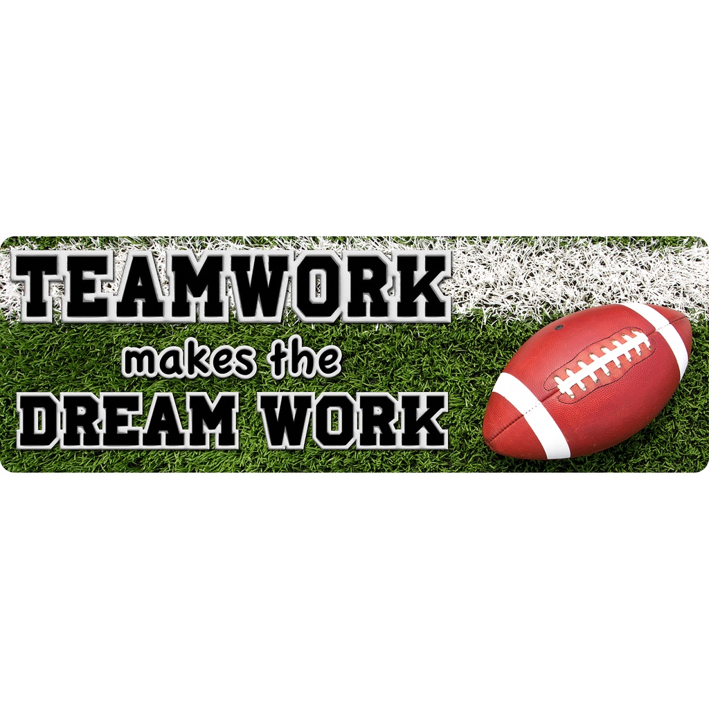 Football Teamwork Mat Runner 15.5" x 47"