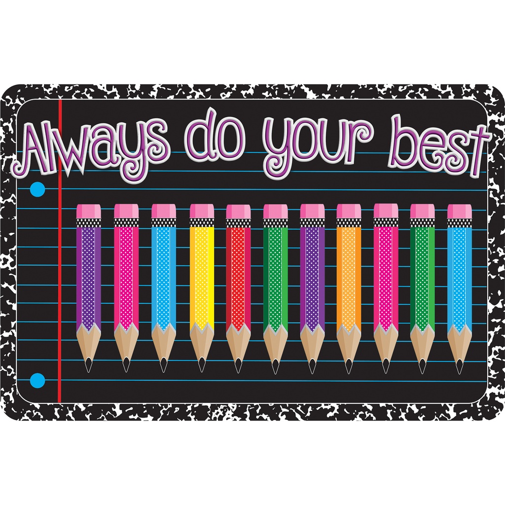 Always Do Your Best  Welcome Mat 15.5" x 23.5"