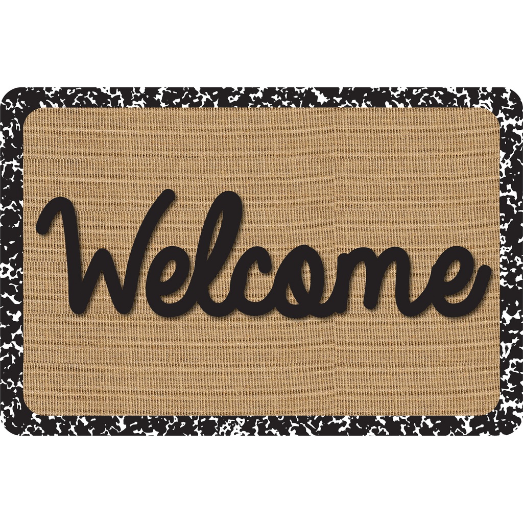 Burlap Composition Welcome Mat 15.5" x 23.5"