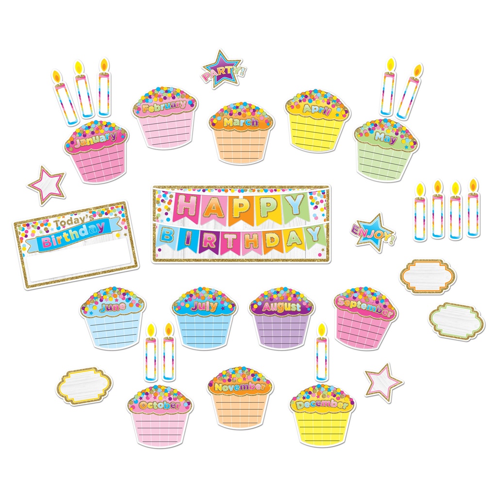 Birthday Confetti Smart Poly® Mini Bulletin Board Set