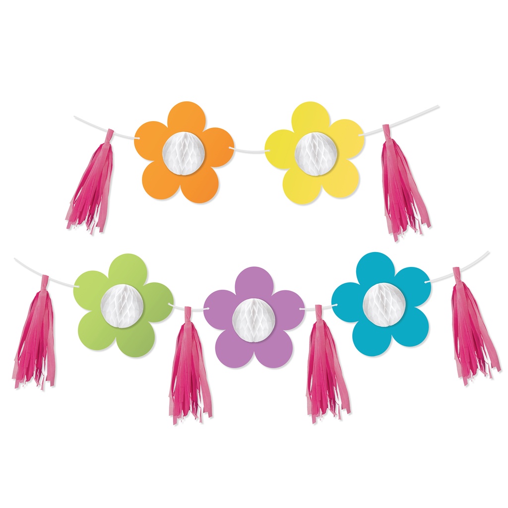 Happily Ever Elementary Retro Remix Flowers and Tassels Dimensional Accent