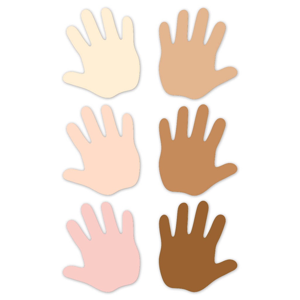 Multicultural Hands 6" Designer Cut-Outs