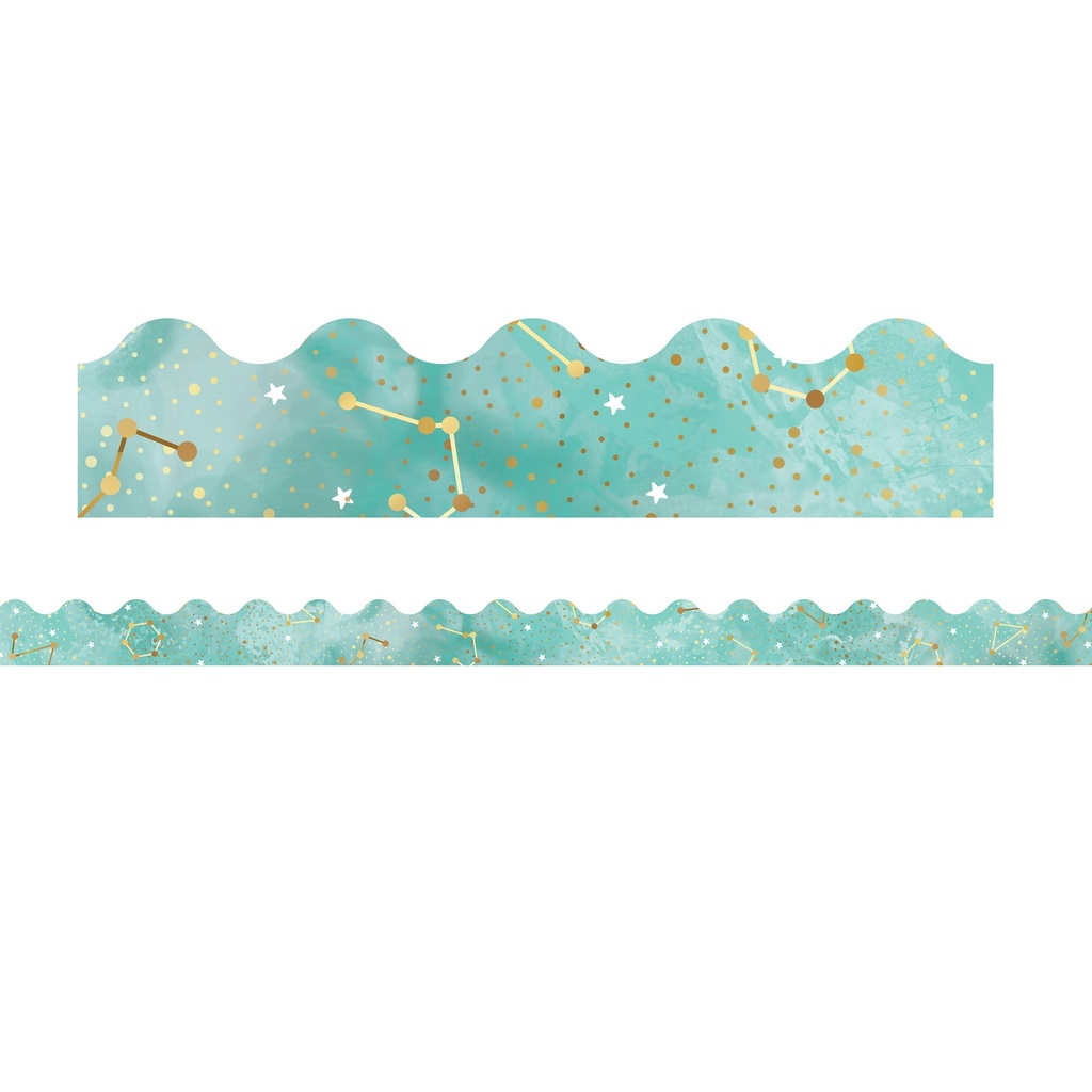 Galaxy Constellations Scalloped Border 39 Feet