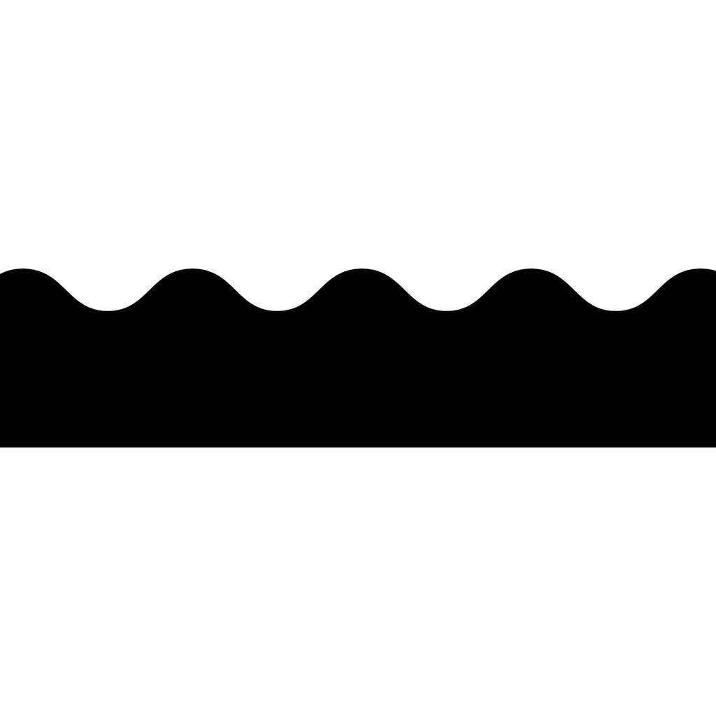 Black Scalloped Border 39 Feet