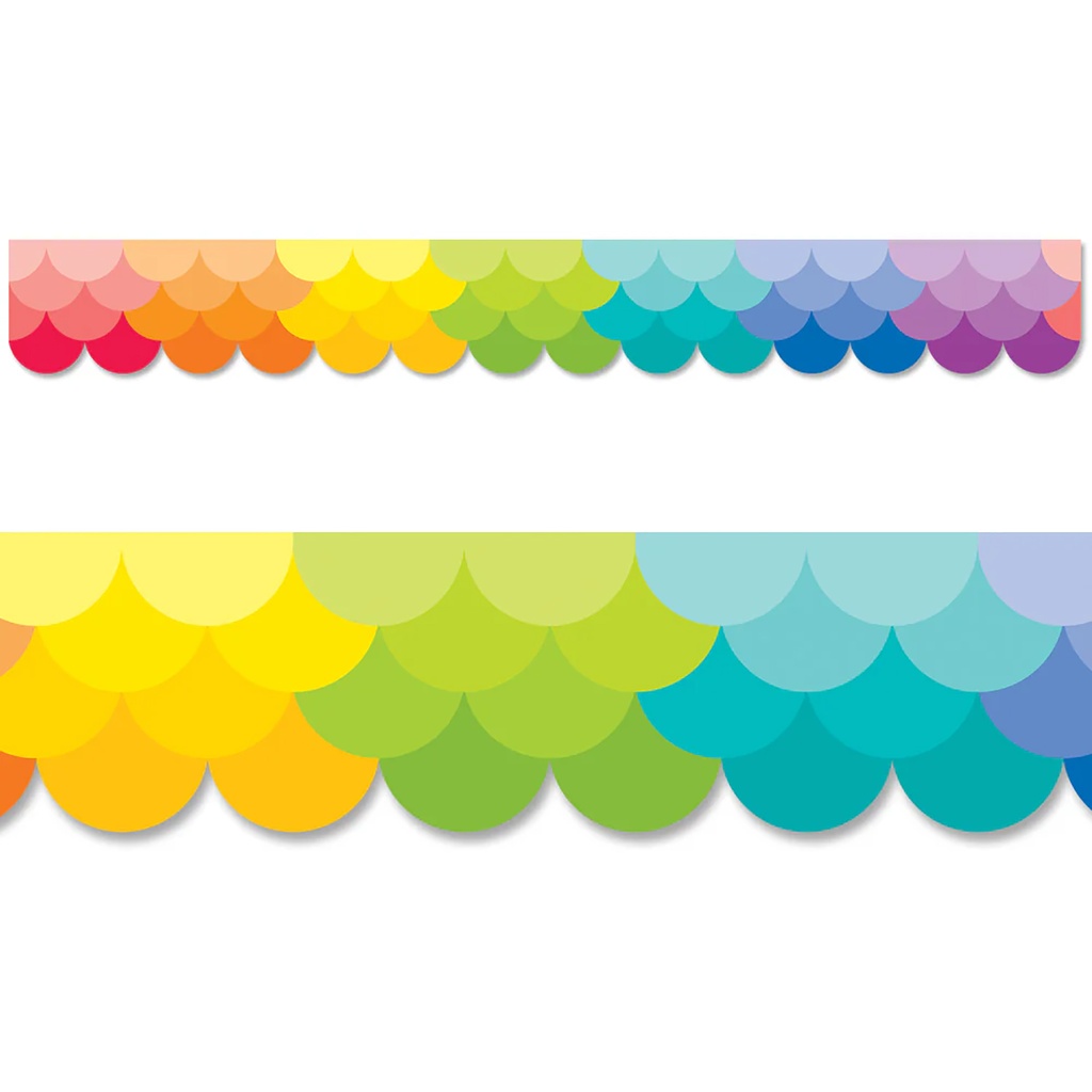 Ombre Rainbow Scallops EZ Border™ 48 Feet