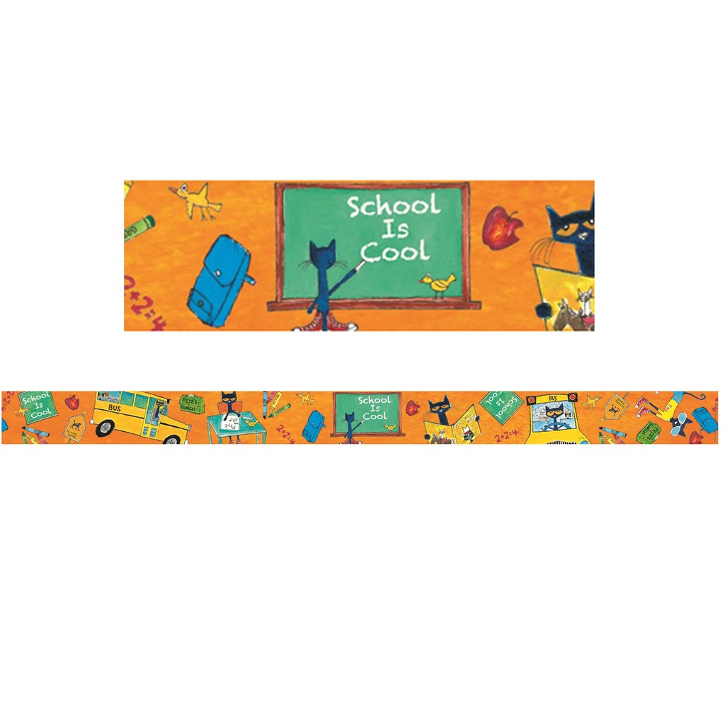 Pete the Cat School is Cool Straight Border Trim 35 Feet