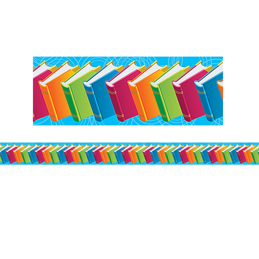 Books Straight Border Trim 35 Feet