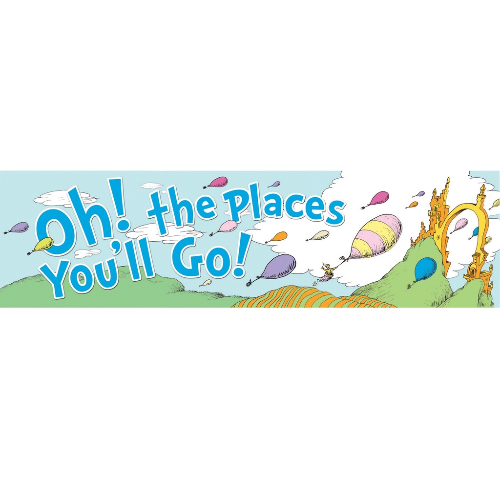 Dr. Seuss™ Oh the Places Balloons Classroom Banner