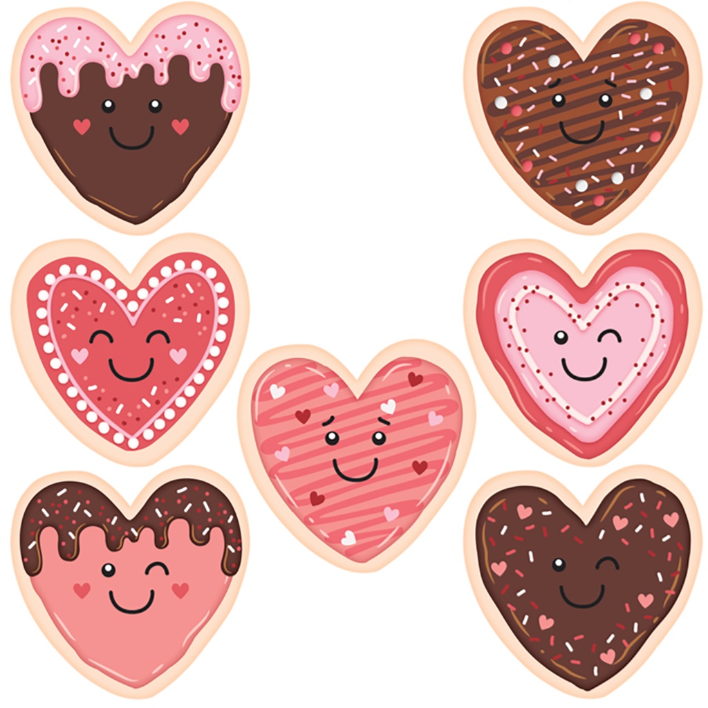 Frosted Heart Cookies Accents