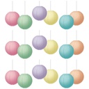 Pastel Pop 8" Hanging Paper Lanterns 18ct