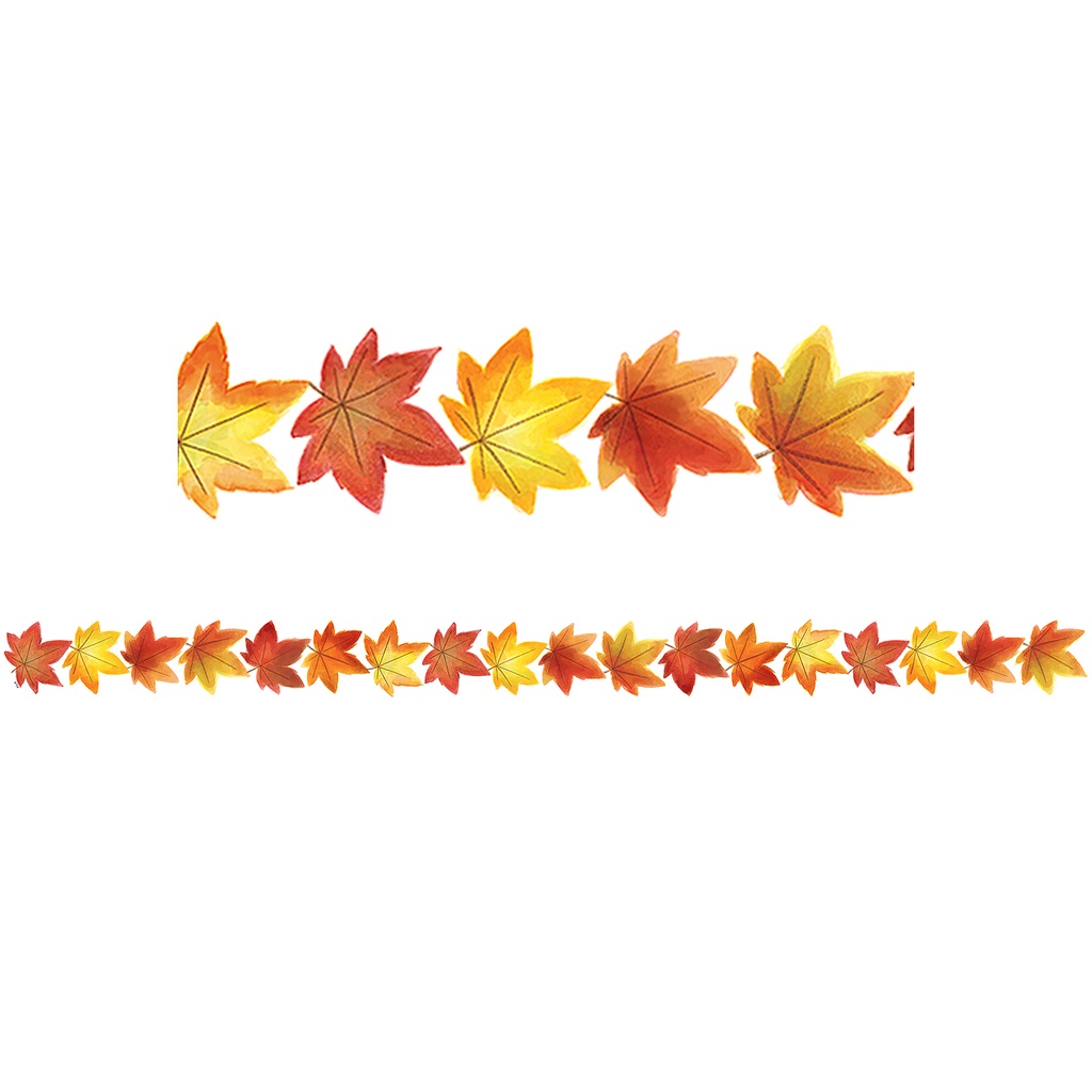 Fall Leaves Die-Cut Border Trim