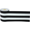 Black & White Stripes Straight Rolled Border Trim