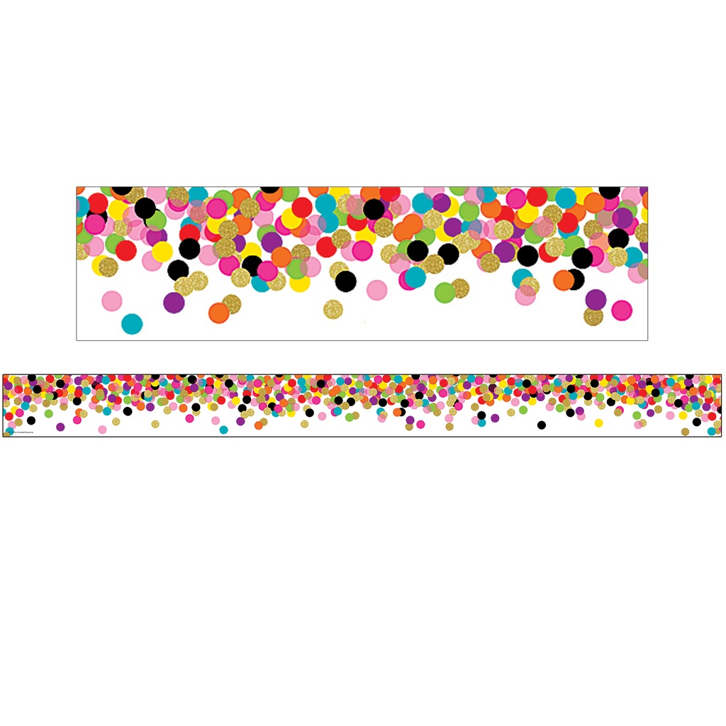 Confetti Straight Rolled Border Trim