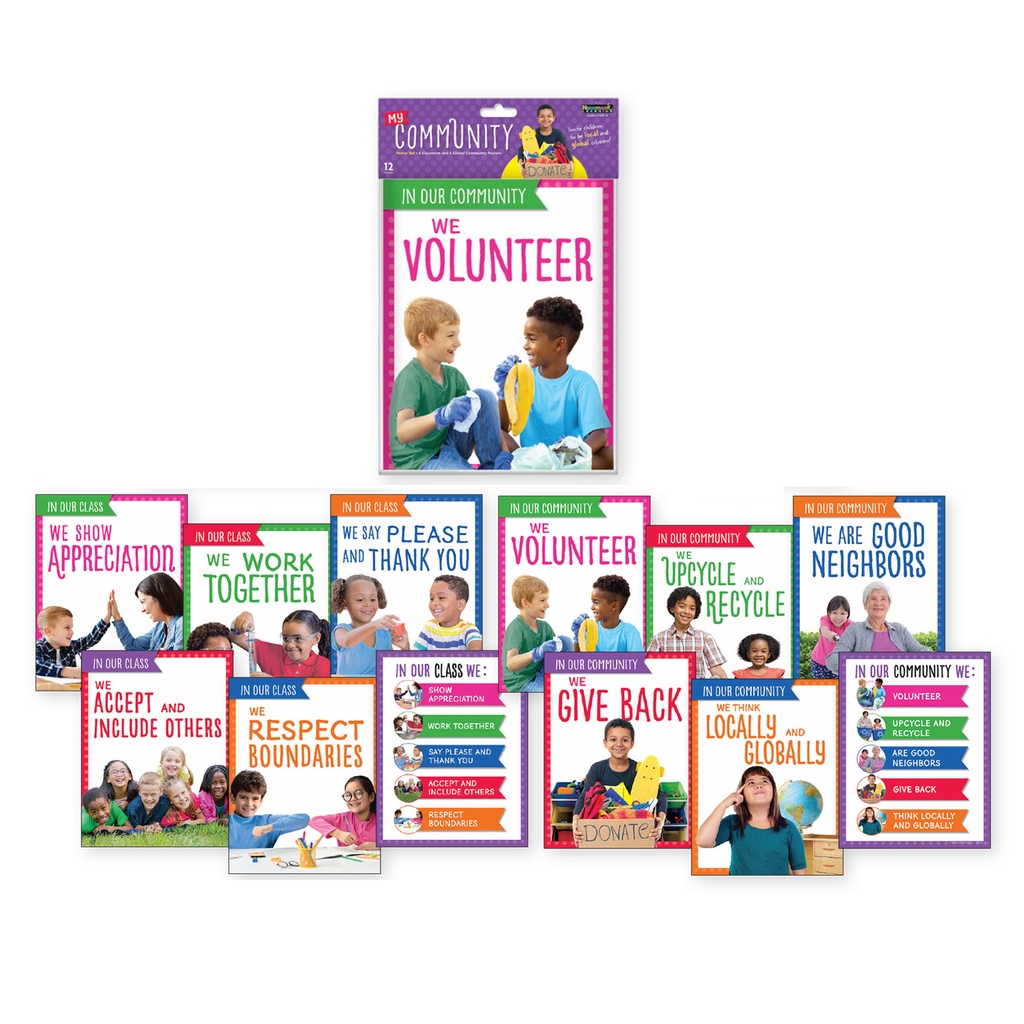 We Are a Community Classroom Poster Sets Grades 1–2