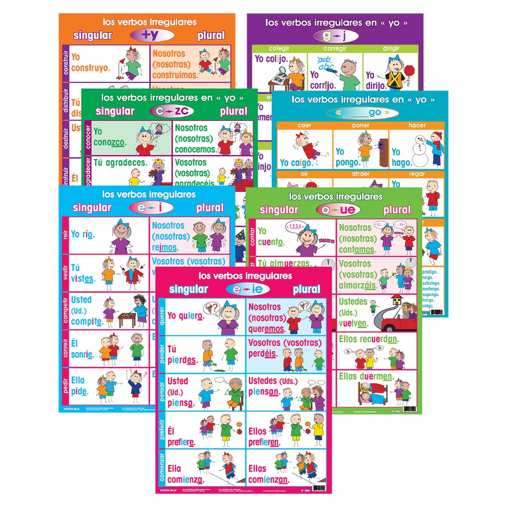 Spanish Poster Pals® Irregular Verb Poster Set