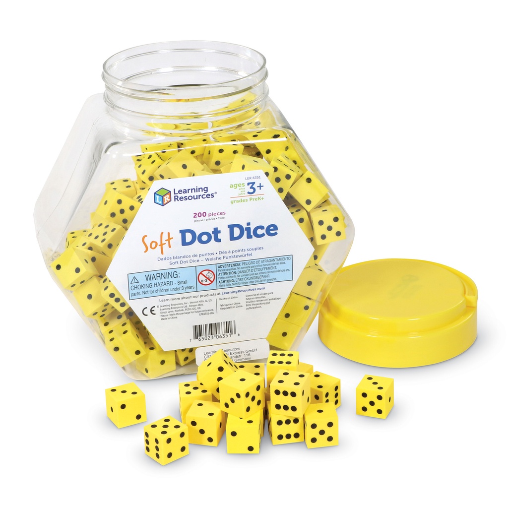 Soft Foam Dot Dice 200 Count