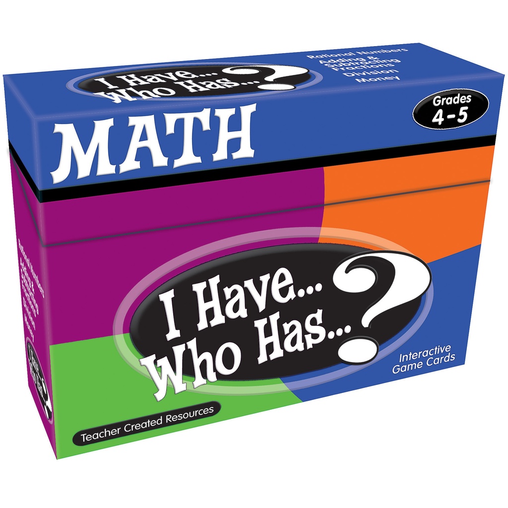 I Have, Who Has Math Game Grade 4-5