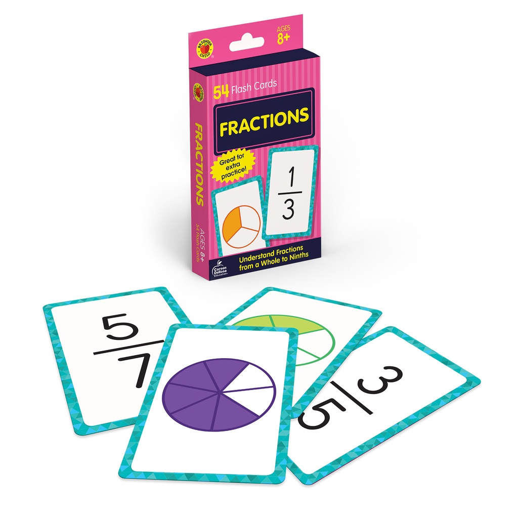 Fractions Flash Cards 54 Cards