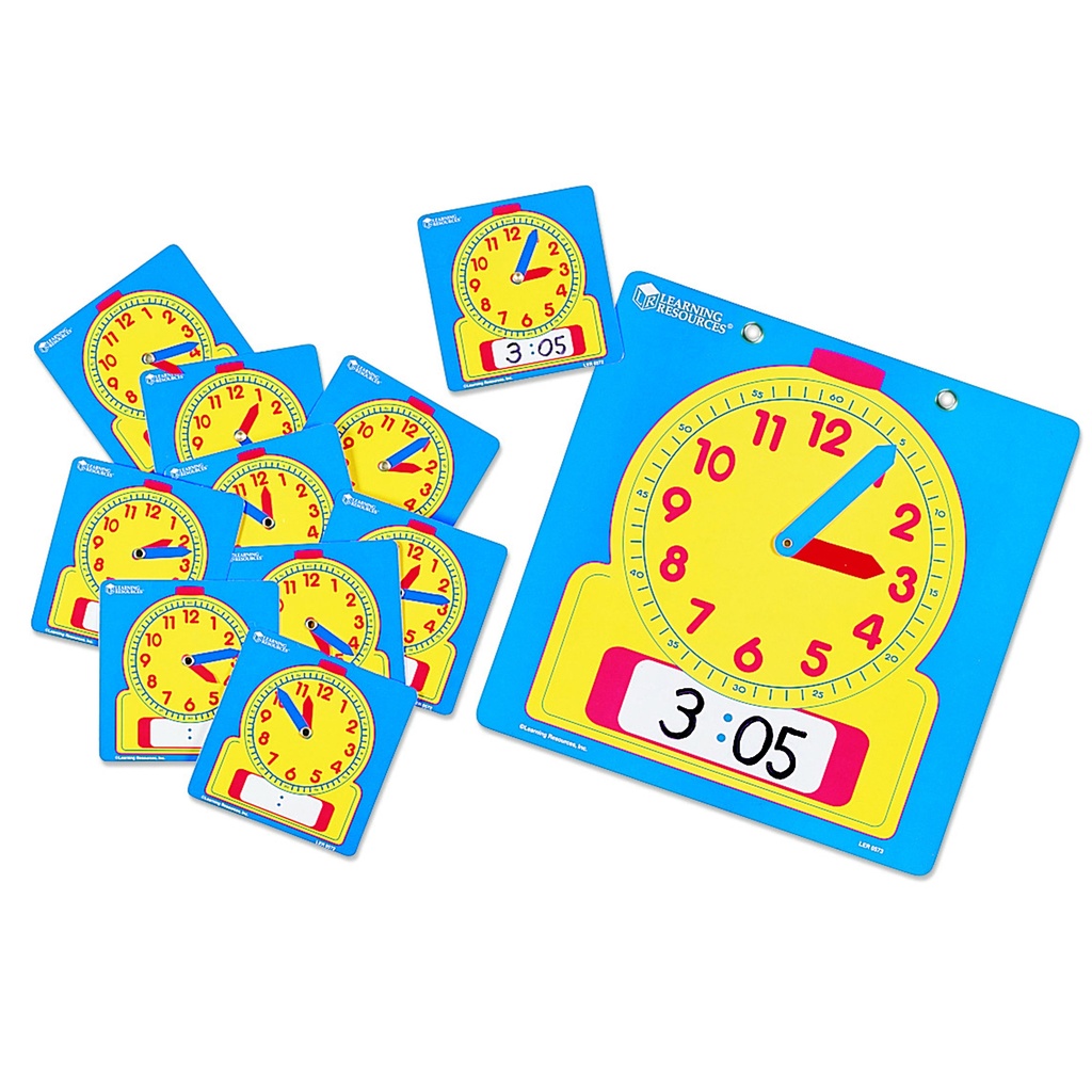 Write & Wipe Student Clock Set Pack of 10