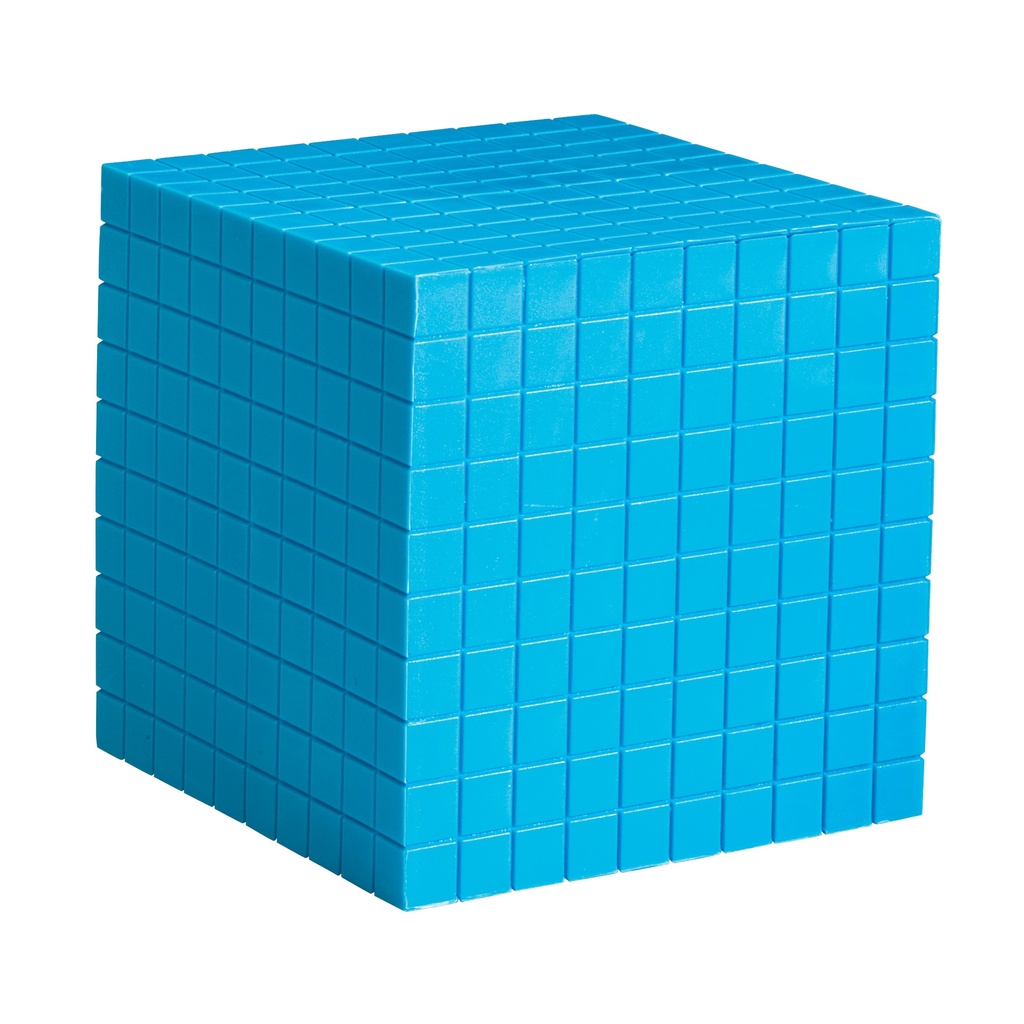 Blue Plastic Base Ten Cube