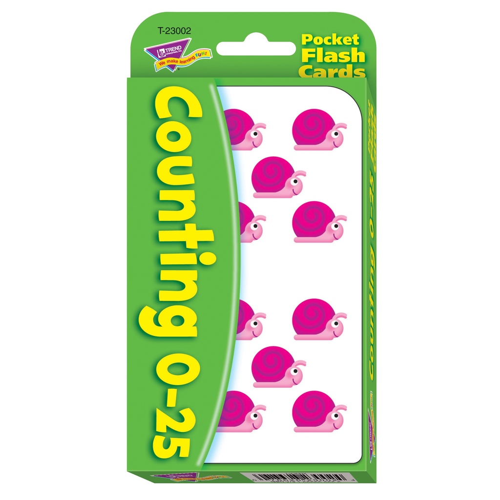 Counting 0-25 Pocket Flash Cards