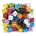 Assorted 1" Foam Spot Dice Bag of 50