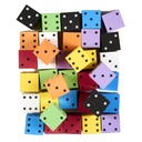 Assorted 2" Foam Spot Dice Bag of 36